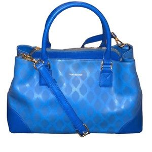 Vera Bradley “Emma” Satchel in Ikat Diamonds Blue